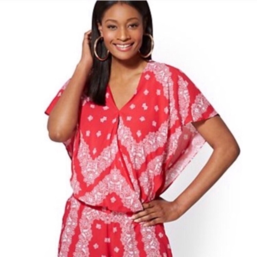 Red bandana top
